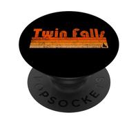 Twin Falls, Idaho Retro 80s Style PopSockets Adhesive PopGrip