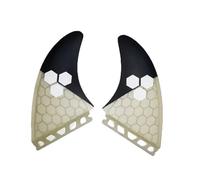 Twin Fins X Large - Black Surfboard Keel Fin 2 Pcs Set Construction Performance Core Surf(WHITE)