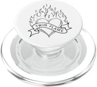 Twin Flame Firey Flaming Heart Lover Soulmate Manifest SP PopSockets PopGrip for MagSafe