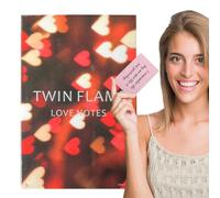 Twin Flame Love Notes Tarot, Oracle Fortune Telling Deck, Fate Divination Card Set, Relationship Insight Tarot Game, Romantic Guidance Reading System, 2.24 X 3.5 Inches, For Entertainment