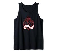 Twin Flames Flaming Heart Soulmate Manifest Specific Person Tank Top