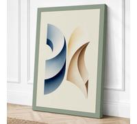 Twin Forms in Balance Modern Canvas Wall Art Print 24x16 Inch (61 x 41 cm)