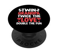 Twin Grandpa Twice the Love Double the Fun Twin Grandpa PopSockets Adhesive PopGrip