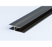 Twin Grip Aluminium 1M Laminate Connector Threshold Door Floor Trim TMW Profiles (Champagne)