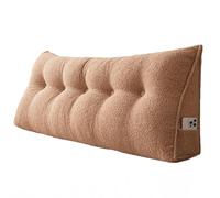 Twin Headboard Pillow - Wedge-Shaped Backrest for Bed, Triangular Design, Ideal for Home & Dorm Use, Soft Brown Cushion, 31.5x7.87x19.7in Comfort Support