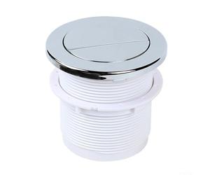 Twin Hose Toilet Push Button, Air Type Pneumatic Dual Flush for Most Brands Dual Flush Concealed Toilet Cisterns(Silver)