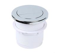 Twin Hose Toilet Push Button Replacement Dual Flush Air Type Pneumatic Chrome Finish 84x98mm For Dual Flush Concealed Toilet Cisterns(Silver)