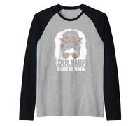 Twin Mama Twice As Blessed Twice As Tired Raglan Baseball Tee