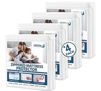 Twin Mattress Protector Waterproof 4 Pack Zippered Mattress Encasement