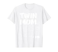 Twin Mom Definition Motherhood Twins Coffee Parenting Humor Value Graphic T-Shirt, Men, White, M
