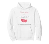 Twin Mom Definition mothers day Two Miracles Double Love Pullover Hoodie