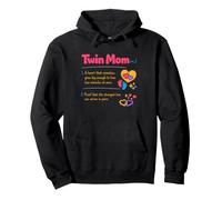 Twin Mom Definition Twin Pregnancy Mothers Two Babies Love Pullover Hoodie