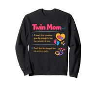 Twin Mom Definition Twin Pregnancy Mothers Two Babies Love Sweatshirt