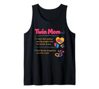 Twin Mom Definition Twin Pregnancy Mothers Two Babies Love Tank Top