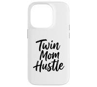 Twin Mom Hustle Funny Parenting Saying Design Case for iPhone 14 Pro