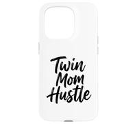 Twin Mom Hustle Funny Parenting Saying Design Case for iPhone 15 Pro