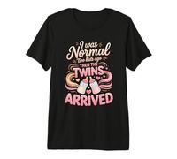 Twin Mom - I was Normal Two Kids Ago Then The Twins Arrived Premium T-Shirt