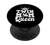 Twin Mom Queen Mother Of Twins PopSockets Adhesive PopGrip