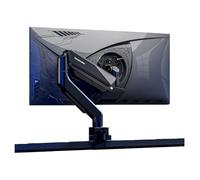 Twin Monitor Mount with Desk Clamp, Single Monitor Arm 17"-45" Gas Spring VESA 75/100 mm Clamp Grommet Base 35 Lbs Multicolor(Black)