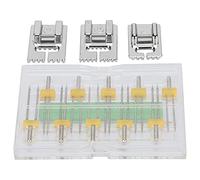 Twin Needles for Sewing Machine, Double Needle Double Needle Sewing Machine with Plastic Box Twin Needles Presser Foot Multi Sizes Mixed Household Sewing Machine Tools for Sewing