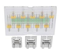 Twin Needles for Sewing Machine, Twin Needles Presser Foot Multi Sizes Mixed Household Sewing Machine Tools Double Needle Sewing Machine with Plastic Box Ballpoint Needles for