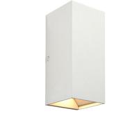 Twin Outdoor Ip44 Rectangular Wall Light - 2 X 5.5W Cct Led - Matt White