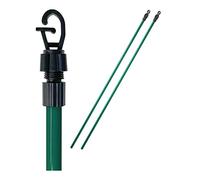 Twin Pack 2.2 Meter HD Prop For Washing Line, Twist Nut Lock, Galvanised Metal, Powder Coated, Garden Outdoor Extendable Telescopic Pole for Cloths Laundry Line Support