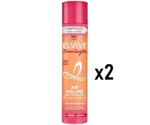 TWIN PACK 2 x L'Oréal Paris Elvive Dream Lengths Air Volume Dry Shampoo 200ml ea