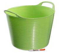 TWIN PACK. 2 x Medium Pistachio Green Flexible Strong Red Gorilla® Storage Bucket Baskets AND SIZES & Tigerbox® Antibacterial Pen