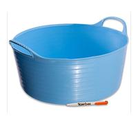 TWIN PACK. 2 x Small Shallow Sky Blue Flexible Strong Red Gorilla® Storage Bucket Baskets AND SIZES