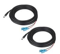 Twin Pack 22AWG DC Power Cables,5.5mm x 2.1mm Male Plug for CCTV,Car Monitors (2 Pack)