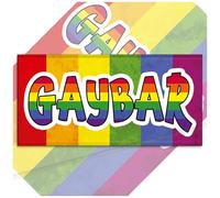 Twin Pack - 2x Gaybar Funny Chocolate Bar Wrappers. Rude Joke Fathers Mothers Day Birthday Secret Santa Gift Novelty Prank Fun Friend Present (Chocolate Not Included). Pack of 2.