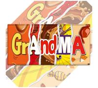 Twin Pack - 2x Grandma Chocolate Bar Wrappers. Funny Joke Mothers Day Mum Mam Gran Nan Birthday Secret Santa Gift Novelty Prank Fun Friend Present (Chocolate Not Included). Pack of 2.