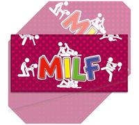 Twin Pack - 2x Milf Funny Chocolate Bar Wrappers. Rude Joke Fathers Mothers Day Birthday Secret Santa Gift Novelty Prank Present (Chocolate Not Included). Pack of 2.