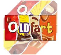 Twin Pack - 2x Old Fart Funny Chocolate Bar Wrappers (Ripped Effect). Rude Insults Joke Fathers Mothers Day Birthday Secret Santa Gift Novelty Prank Present (Chocolate Not Included). Pack of 2.