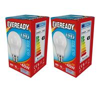 Twin Pack 5.6w (40w) BC - Bayonet Cap (B22) Opal LED GLS 6500K Daylight - 480 Lumens (Eveready s13619)