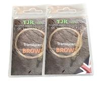 Twin pack 50cm fluorocarbon carp Leaders Carp safety lead Clips Quick Change swivels (Translucent Brown)