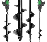 Twin Pack Auger Drill Bit for Bulb Planting, Garden Drill Attachment for Potatoes, Flower Bulbs, Roots and Fast Planting by Jamieson Brothers