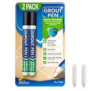 Twin Pack (BLACK) Grout Pen - Designed for restoring tile grout in bathrooms & kitchens