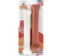 Nylabone Dog Chew Toys Dura Chew Extreme Tough - 2-pack Bacon & Chicken, Large for dogs up to 23 kg