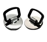 Twin Pack - Chrome Bathroom Basin Plastic Plug 38mm Diameter + Bath OR Kitchen Sink Chrome Plastic Plug 44mm Diameter with Easy Grip Handle