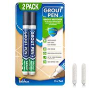 Twin Pack (DARK GREY) Grout Pen - Designed for restoring tile grout in bathrooms & kitchens