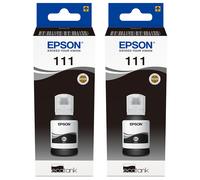TWIN PACK : Epson 111 (T03M140) Black Original Ink Bottles