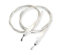 Twin pack fluorocarbon carp Leaders Carp safety lead Clips Quick Change swivels (Clear)