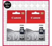 Twin Pack Genuine Canon PG510 Ink Cartridge - Black For Canon PIXMA