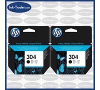 Twin Pack Genuine HP 304 Ink Cartridge - Black