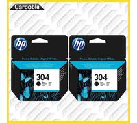 Twin Pack Genuine HP 304 Ink Cartridge - Black