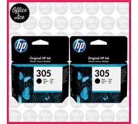 Twin Pack Genuine HP 305 Ink Cartridge - Black