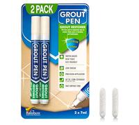Twin Pack (IVORY) Grout Pen - Designed for restoring tile grout in bathrooms & kitchens