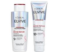 TWIN PACK - L'OREAL Elvive Bond Repair Shampoo 200ml AND Conditioner 150ml